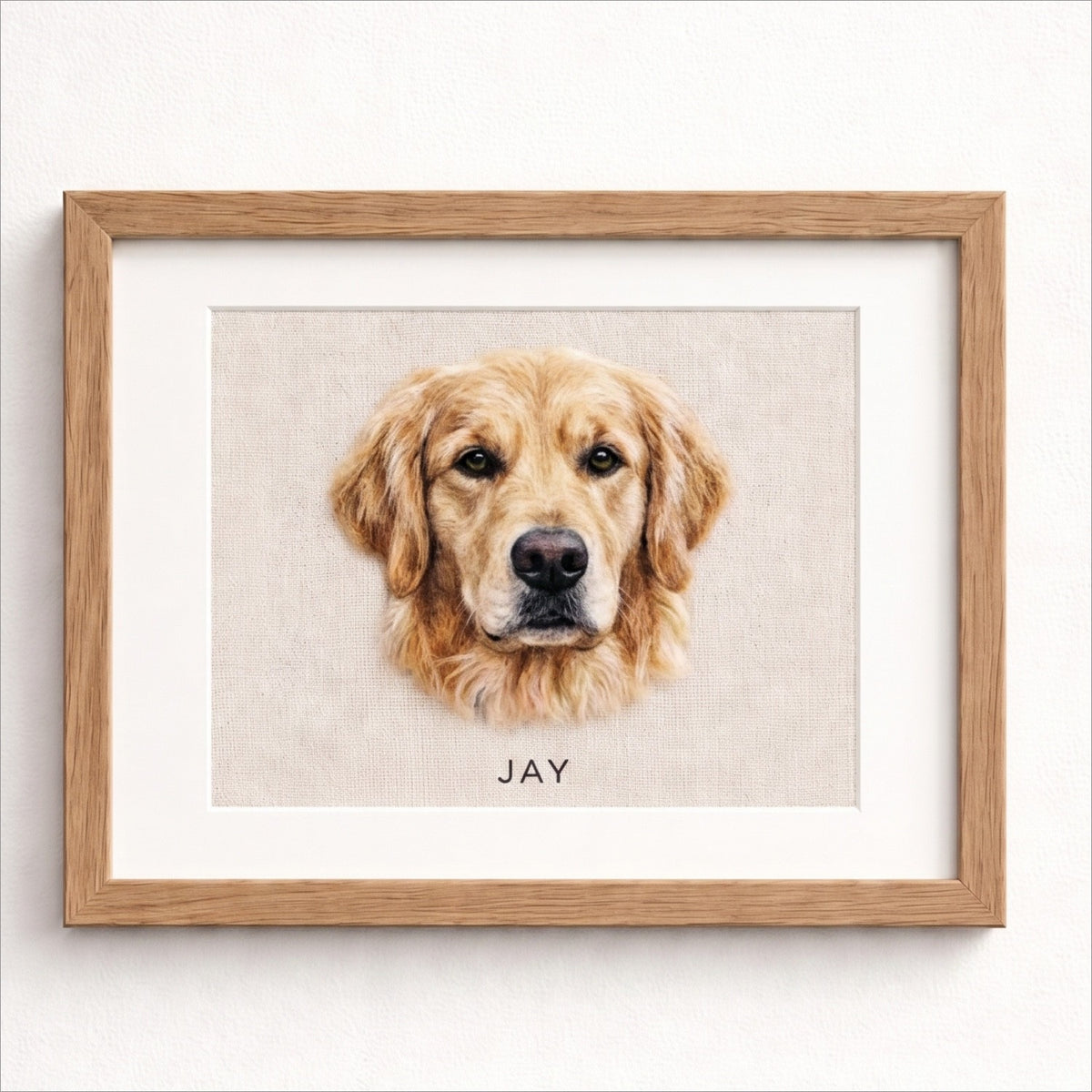 Custom Wool Felt Pet Portrait β 1 pet, 6 inch, rectangle