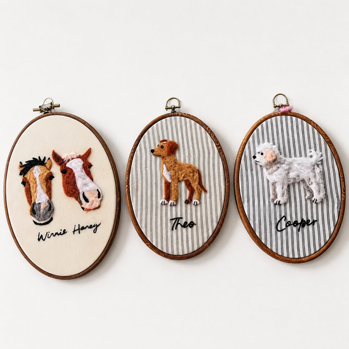 Embroidered Wool Felt Pet Portrait β photo 12