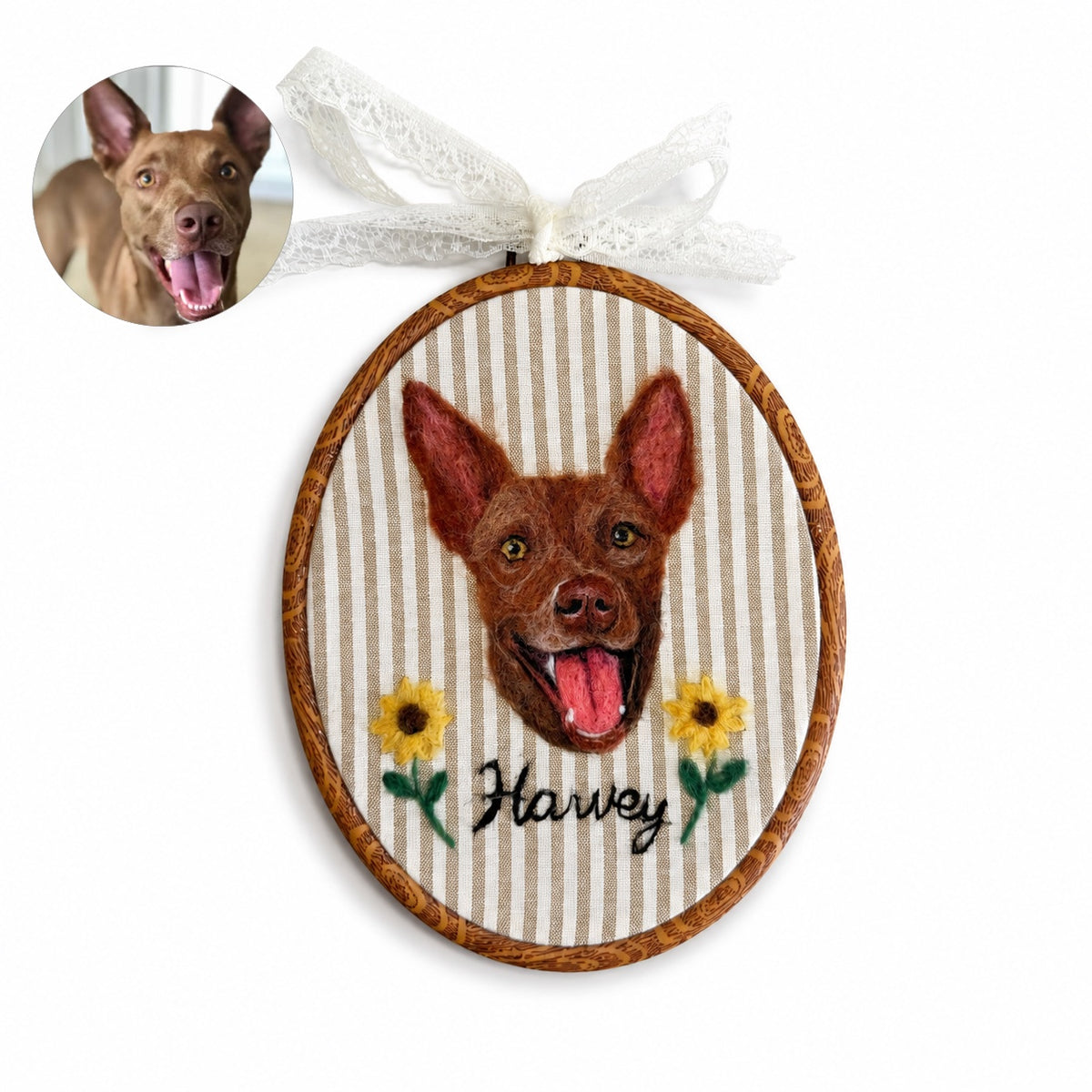 Embroidered Wool Felt Pet Portrait β photo 8