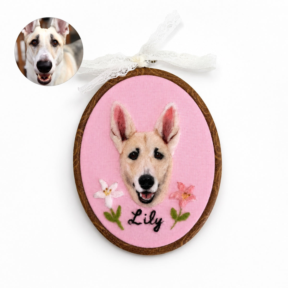 Embroidered Wool Felt Pet Portrait β photo 10