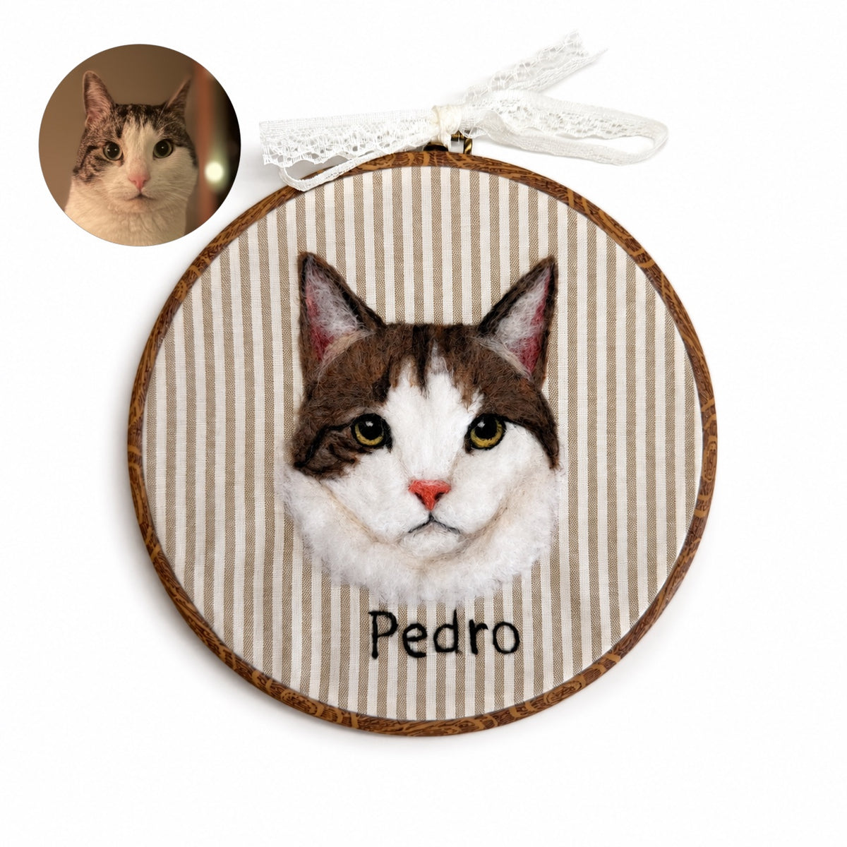 Embroidered Wool Felt Pet Portrait β photo 4