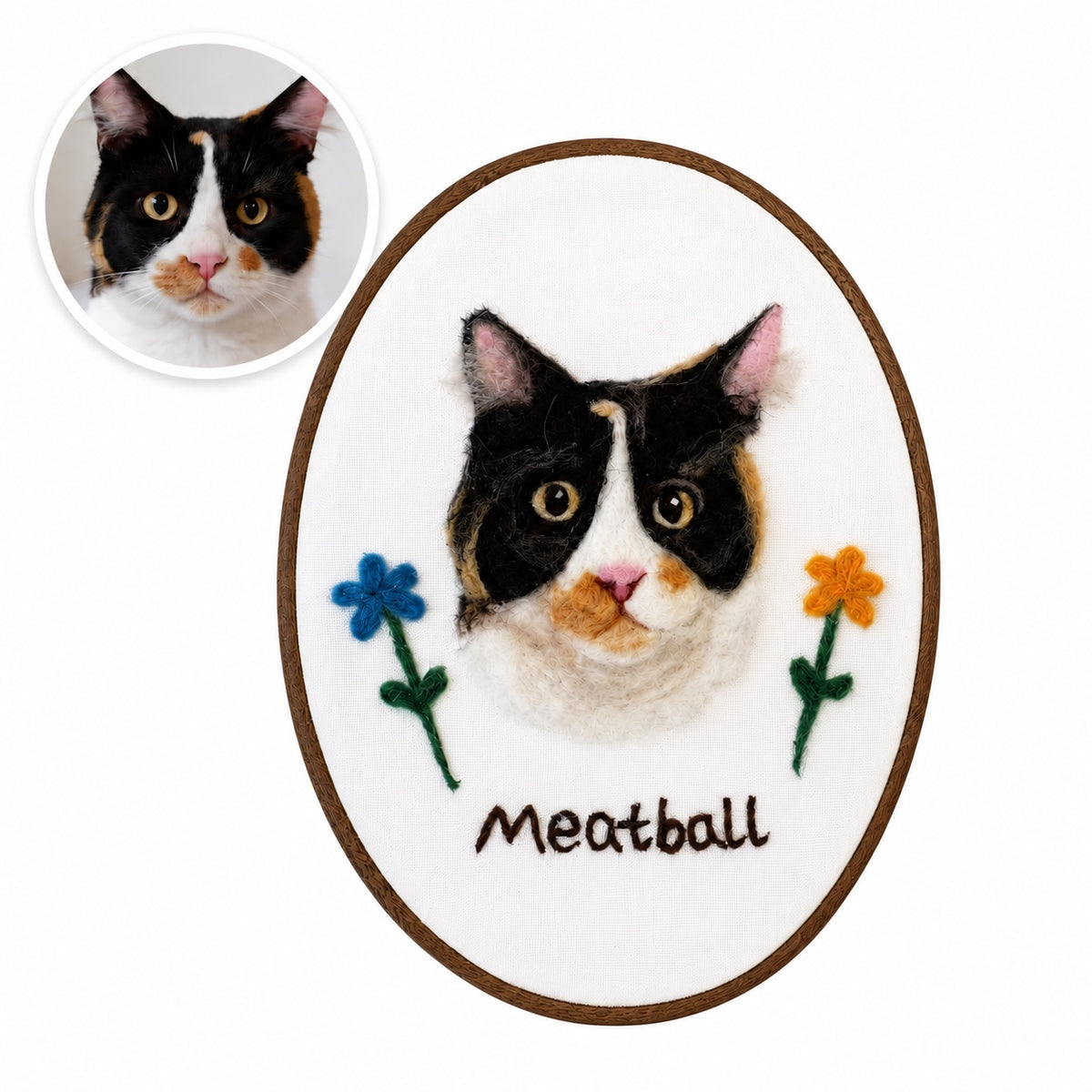 Embroidered Wool Felt Pet Portrait β photo 18