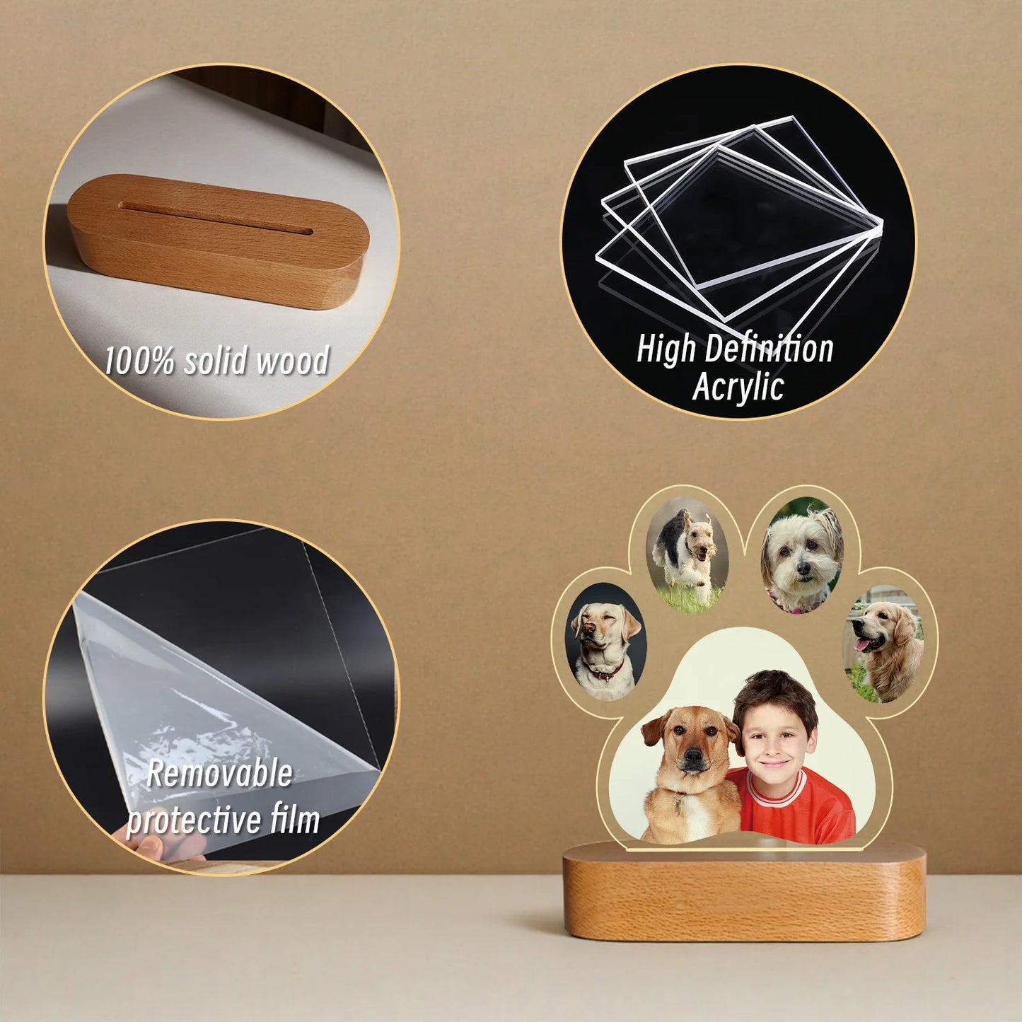 Custom Pet Photo Night Light