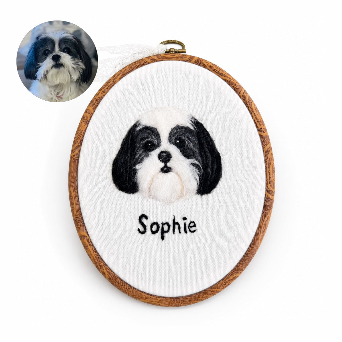 Embroidered Wool Felt Pet Portrait β photo 7