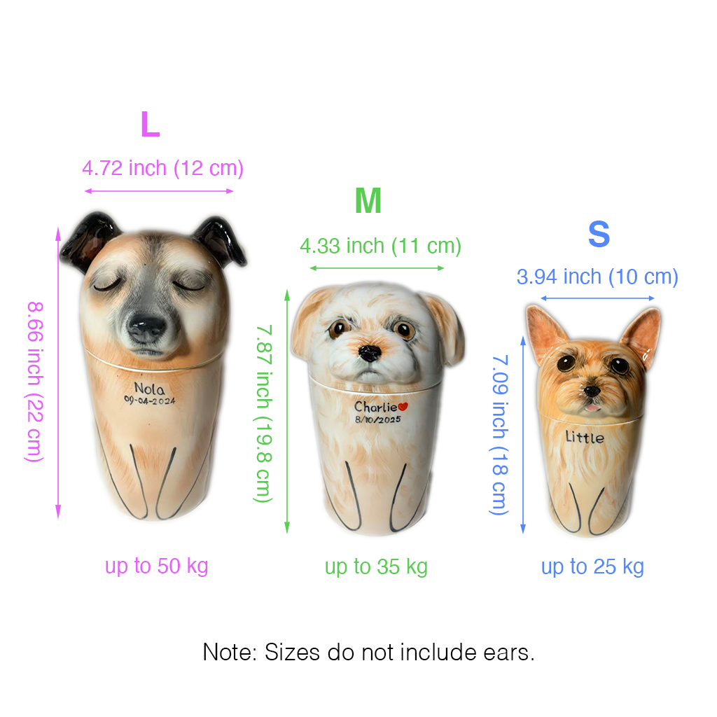 Custom Ceramic Dog Ashes Urn