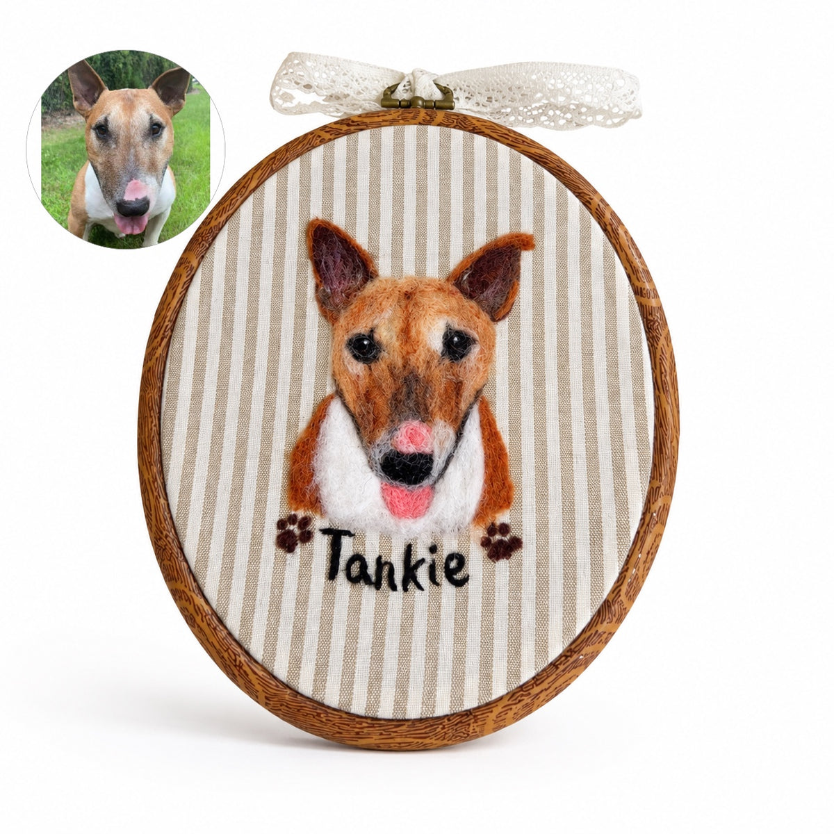 Embroidered Wool Felt Pet Portrait β photo 5