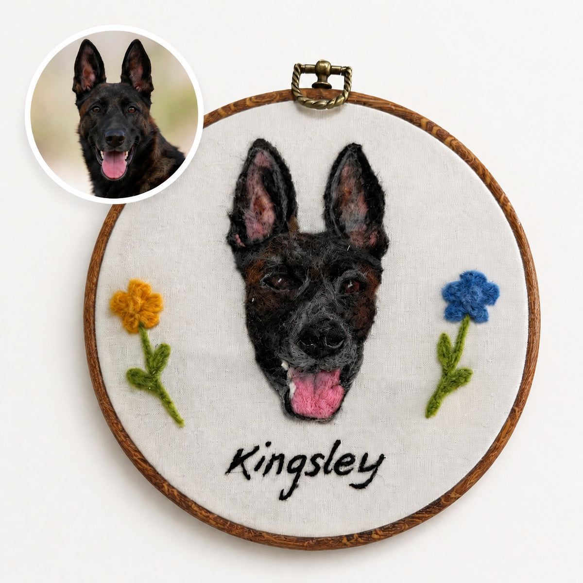 Embroidered Wool Felt Pet Portrait β photo 14