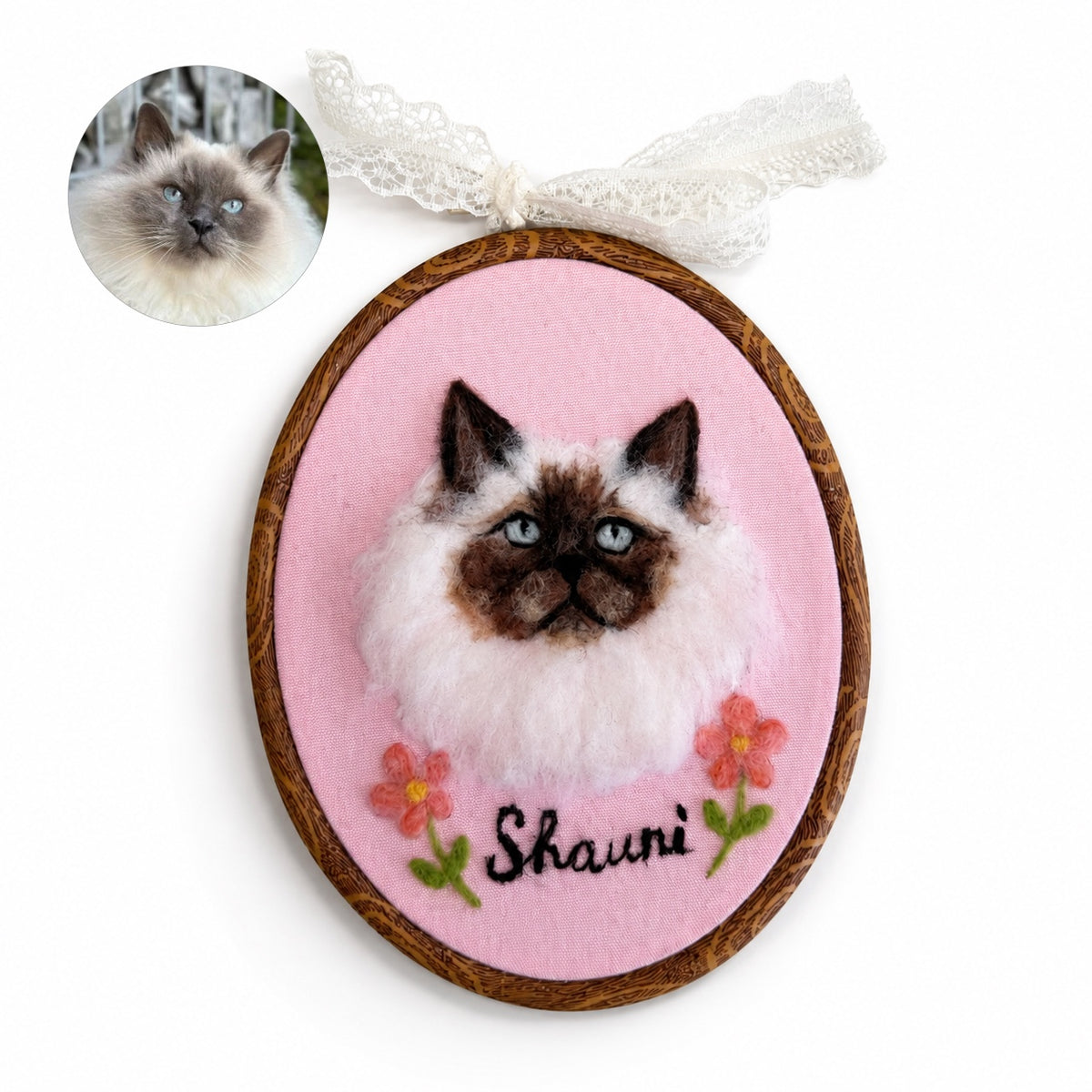 Embroidered Wool Felt Pet Portrait β photo 9