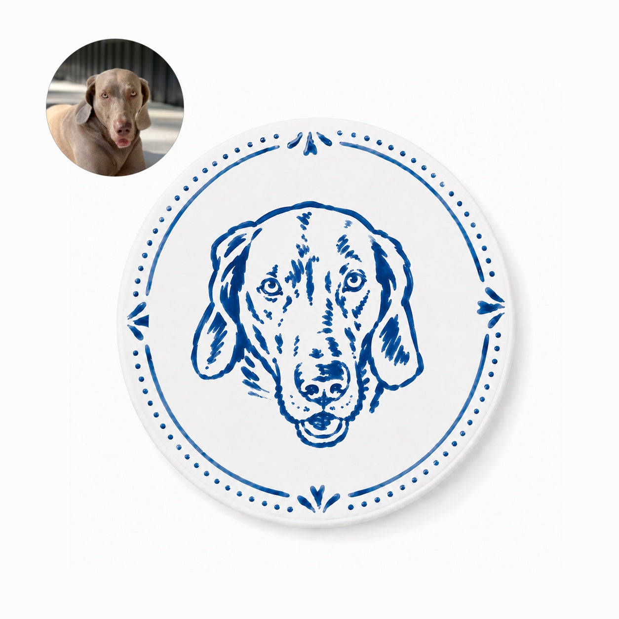 Hand-Painted Pet Portrait Magnet