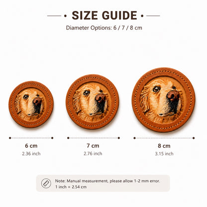 Leather Pet Portrait Keychain