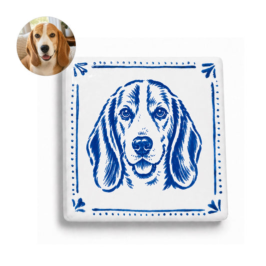 Hand-painted pet portrait fridge magnet