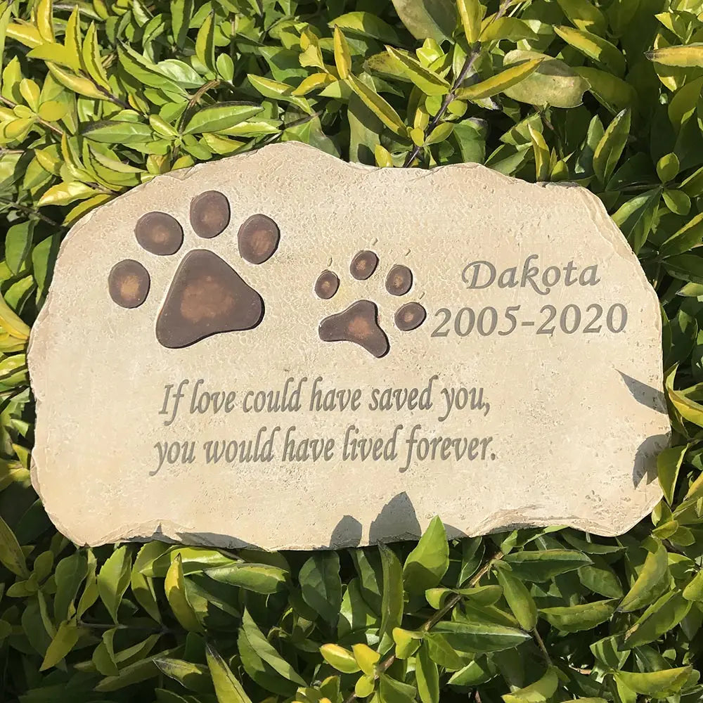 Custom personalized pet tribute plaque