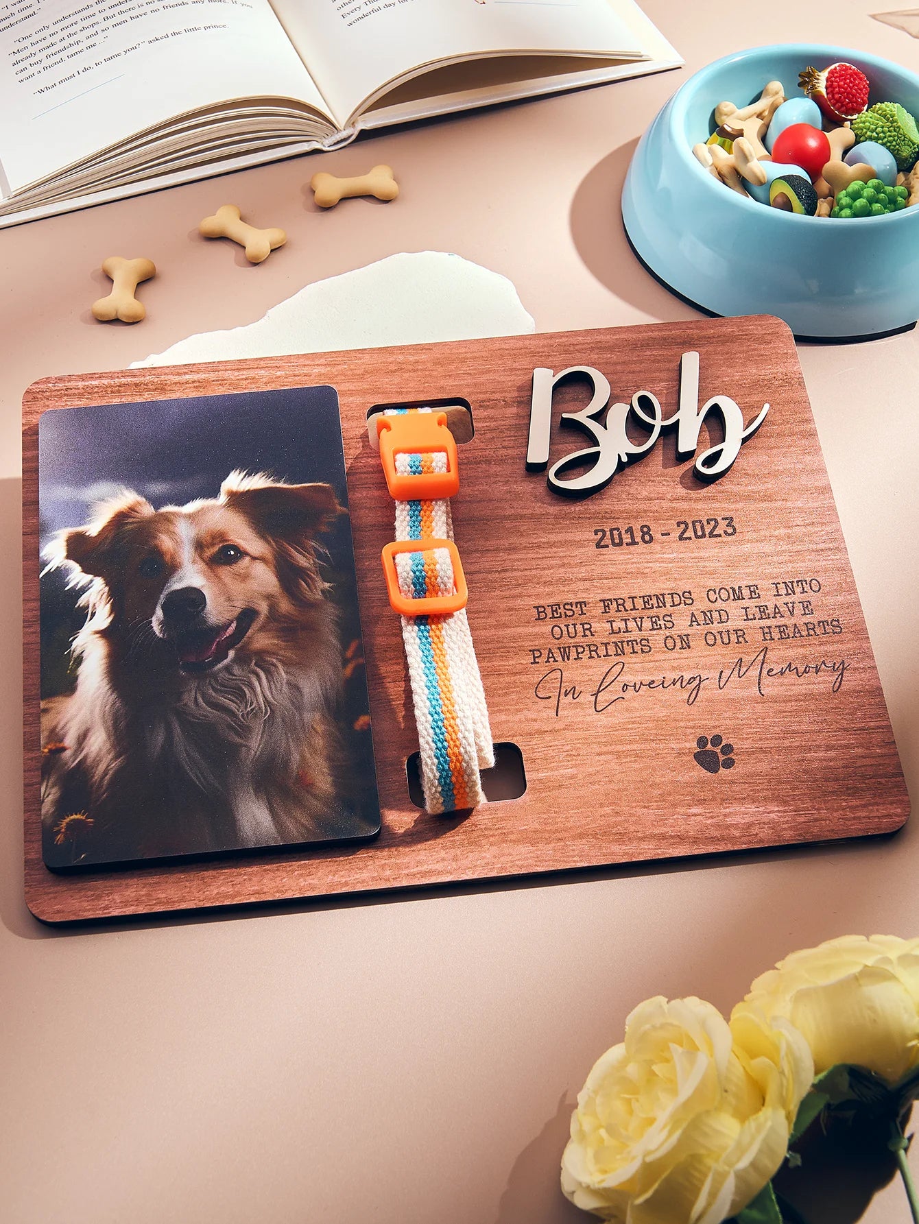 Wooden Collar Memorial Plaque