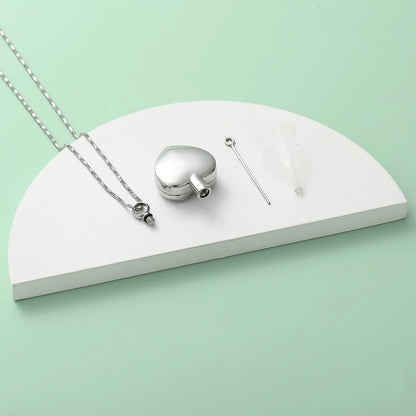 Heart Paw Print Cremation Necklace
