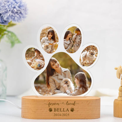 Custom pet photo LED night light