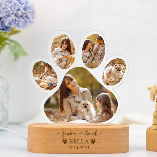 Custom pet photo LED night light