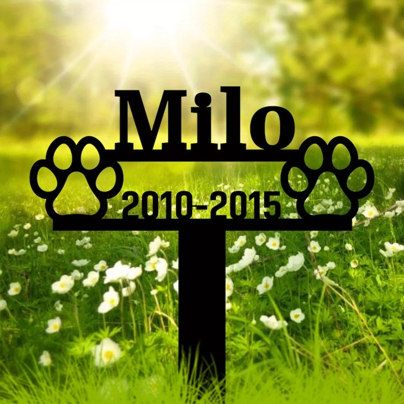 Modern Metal Memorial Plaque
