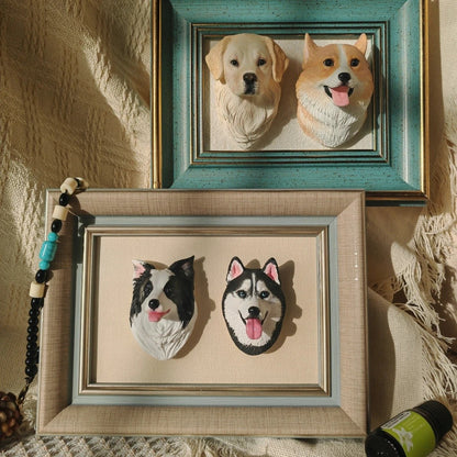 Custom Plaster Pet Sculpture Magnet
