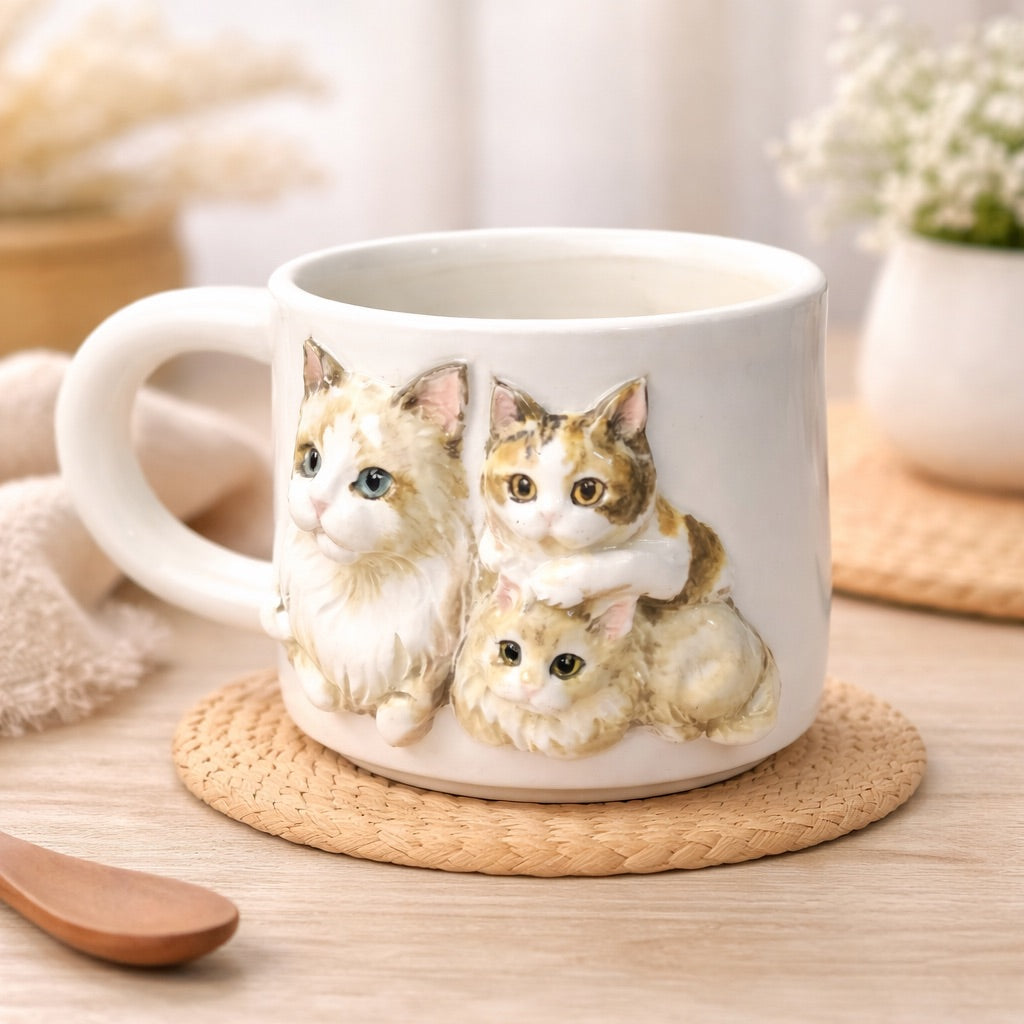 Custom 3D pet head ceramic coffee mug