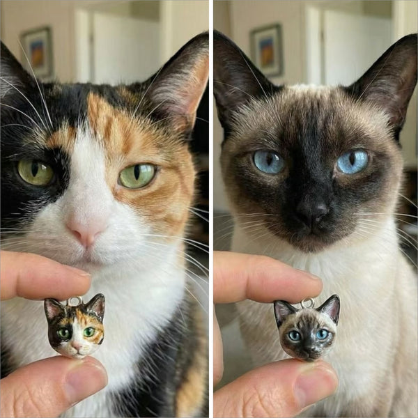Custom 3D pet portrait pendant necklace
