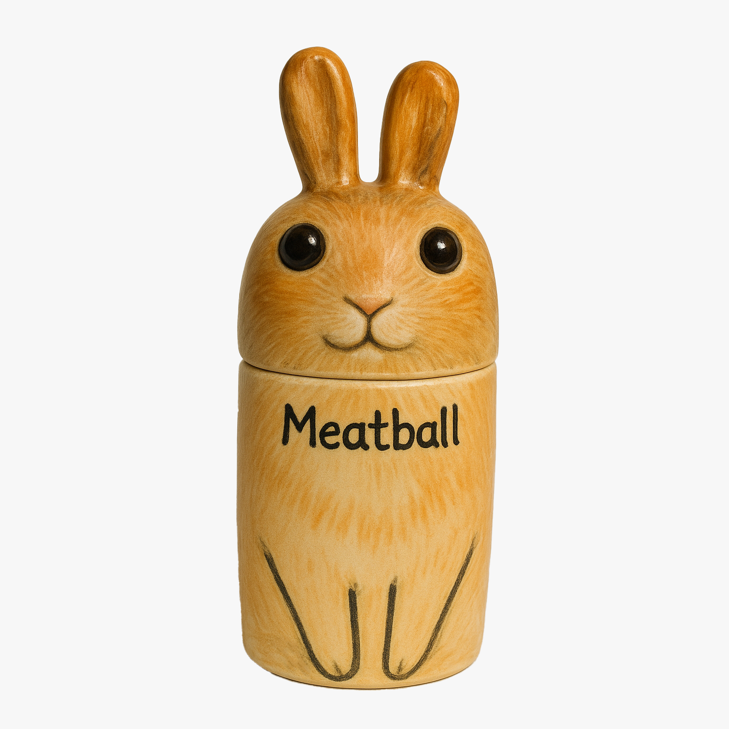 Personalized ceramic bunny pet cremation urn
