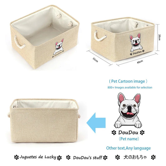 Personalized Pet Toy Storage Basket