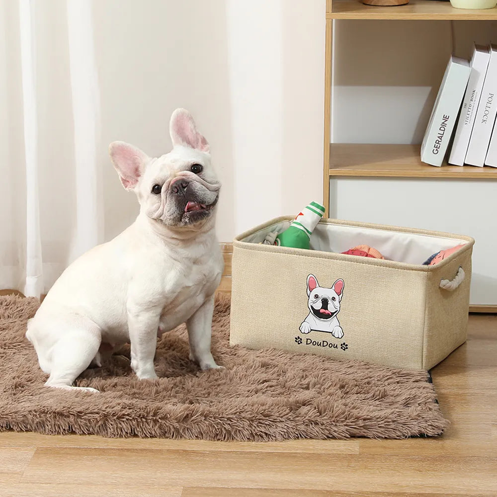 Personalized Pet Toy Storage Basket