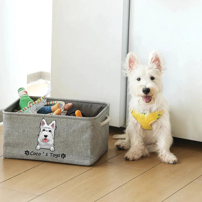 Personalized Pet Toy Storage Basket