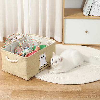 Personalized Pet Toy Storage Basket
